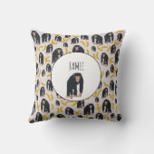 Gepersonaliseerd aapspatroon (Chimpansee & Banana Kussen (Achterkant)
