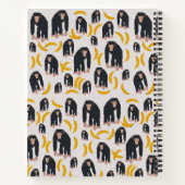 Gepersonaliseerd aapspatroon (Chimpansee & Banana  Notitieboek (Achterkant)