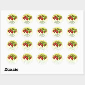 Gepersonaliseerd aardbei geel ombre jam pot label (Vel)