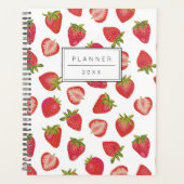 Gepersonaliseerd aardbeienpatroon 2023 planner (Voorkant)