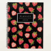Gepersonaliseerd aardbeienpatroon 2023 planner (Voorkant)