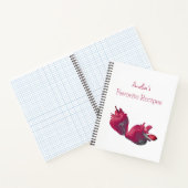 Gepersonaliseerd aardbeienrecept notitieboek (Binnen)