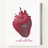 Gepersonaliseerd aardbeienrecept notitieboek (Achterkant)