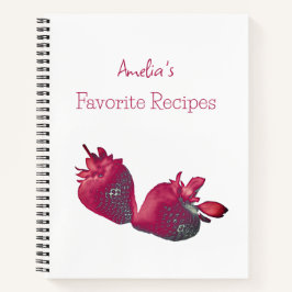 Gepersonaliseerd aardbeienrecept notitieboek