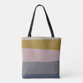 Gepersonaliseerd aardetinten minimalistisch kleure tote bag (Achterkant)