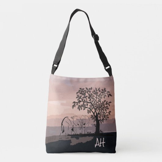 Gepersonaliseerd aartsvriendelijk Tas met olifante (Achterkant)