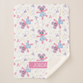 Gepersonaliseerd Abby Cadabby Sparkle Pattern Sherpa Deken (Voorkant)