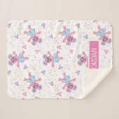 Gepersonaliseerd Abby Cadabby Sparkle Pattern Sherpa Deken (Voorkant (horizontaal))