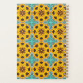 Gepersonaliseerd Abstract Floral Yellow Pattern Planner (Achterkant)