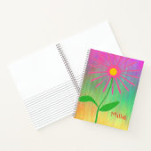 Gepersonaliseerd Abstract Flower Spiral Notitieboe Notitieboek (Binnen)