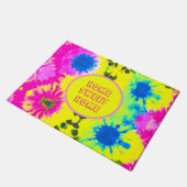 GEPERSONALISEERD ABSTRACT HUIS ZOET HUIS STROPDAS- DEURMAT (Schuin)