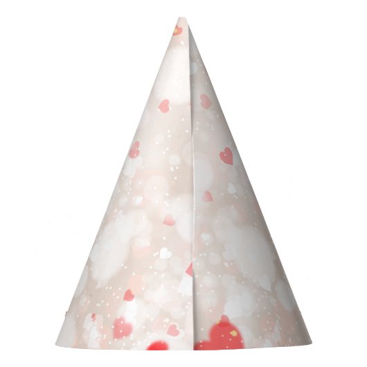 Gepersonaliseerd Abstract kleurrijk hartenpatroon Feesthoedjes (Achterkant)