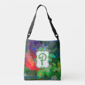 Gepersonaliseerd Abstract Monogram Roos Tuin Crossbody Tas (Achterkant)