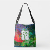 Gepersonaliseerd Abstract Monogram Roos Tuin Crossbody Tas (Voorkant)