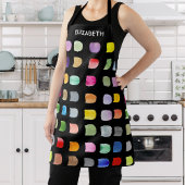 Gepersonaliseerd Abstract Patroon Zwart Schort