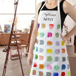 Gepersonaliseerd Abstract Pattern Artist's Schort<br><div class="desc">Het schort van deze kunstenaar is versierd met een kleurrijk waterverf abstract patroon. Gemakkelijk aan te passen. Omdat we creëer ons kunstwerk zullen u dit exacte ontwerp van andere ontwerpers niet vinden. Originele Waterverf © Michele Davies.</div>