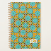 Gepersonaliseerd Abstract Retrogeel patroon Planner (Voorkant)