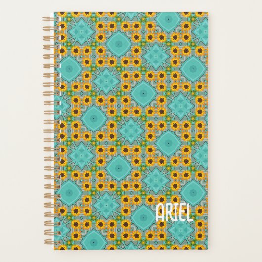 Gepersonaliseerd Abstract Retrogeel patroon Planner (Voorkant)