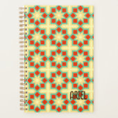 Gepersonaliseerd Abstract Retropatroon Planner (Voorkant)