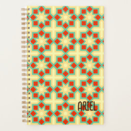 Gepersonaliseerd Abstract Retropatroon Planner