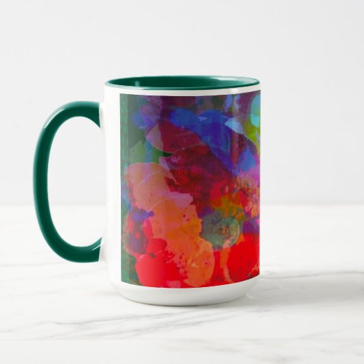 Gepersonaliseerd Abstract Roos Tuin Koffie Mok (Links)