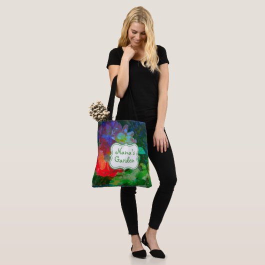 Gepersonaliseerd Abstract Roos Tuin Tote Bag (Op model)