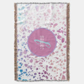 Gepersonaliseerd Abstract Terrazzo Pink & Blue Pat Deken (Voorkant Verticaal)