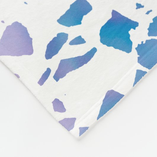 Gepersonaliseerd Abstract Terrazzo Pink & Blue Pat Fleece Deken (Hoek)