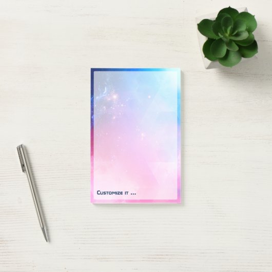 Gepersonaliseerd Abstracte geometrische hemelas Post-it® Notes (Kantoor)