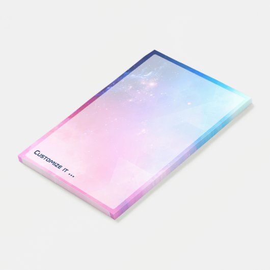 Gepersonaliseerd Abstracte geometrische hemelas Post-it® Notes (Schuin)