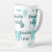 Gepersonaliseerd Abstracte Kleur Splash Blauw, Gri Latte Mok (Rechterhoek)