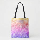 Gepersonaliseerd abstracte kunst pastel bloemige C Tote Bag (Voorkant)