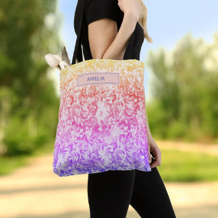 Gepersonaliseerd abstracte kunst pastel bloemige C Tote Bag