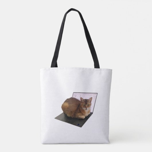 Gepersonaliseerd Abyssinian Cats Shopping Tas (Achterkant)