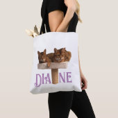 Gepersonaliseerd Abyssinian Cats Shopping Tas (Dichtbij)