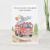 Gepersonaliseerd achterkleinzoon Kind Verjaardag G Aankondiging (Voorkant)