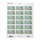 Gepersonaliseerd adres Elegante Peacock Feathers A Etiket (Full Sheet)