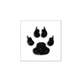 Gepersonaliseerd adres Puppy Paw Rubberstempel (Afrduk)