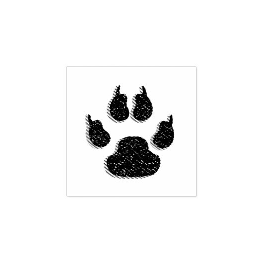 Gepersonaliseerd adres Puppy Paw Rubberstempel (Afrduk)