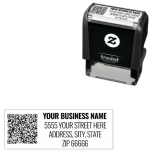Gepersonaliseerd adres QR-code Zelfinkkend stempel