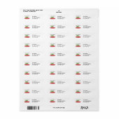 Gepersonaliseerd Adresetiketten Kerst Etiket (Full Sheet)
