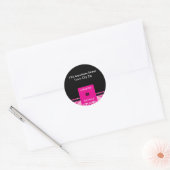 GEPERSONALISEERD ADRESLABEL :: damask kleuren 2B Ronde Sticker (Envelop)