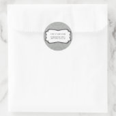GEPERSONALISEERD ADRESLABEL :: goddelijk damask 3B Ronde Sticker (Tas)