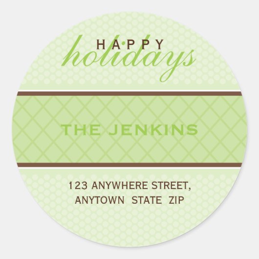 GEPERSONALISEERD ADRESLABEL :: zoetheid 3 Ronde Sticker (Voorkant)