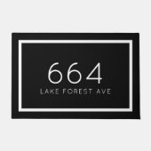 Gepersonaliseerd adresnummer | Bewerkbare kleuren Deurmat (Voorkant)