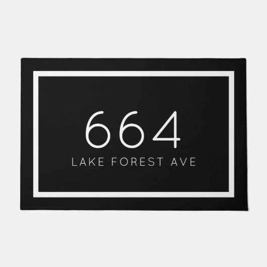 Gepersonaliseerd adresnummer | Bewerkbare kleuren Deurmat (Voorkant)