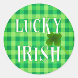 Gepersonaliseerd Aesthetisch LUCKY IRISH St. Patri Ronde Sticker