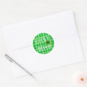 Gepersonaliseerd Aesthetisch LUCKY IRISH St. Patri Ronde Sticker (Envelop)
