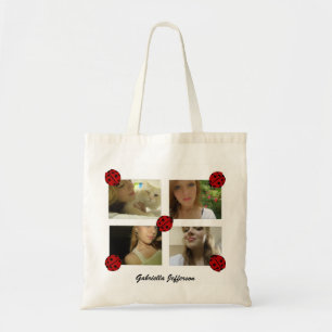 Gepersonaliseerd Afbeelding collage: Ladybug-Canva Tote Bag