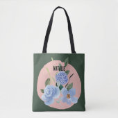 Gepersonaliseerd afbeelding en naam Schattigee wat Tote Bag (Voorkant)